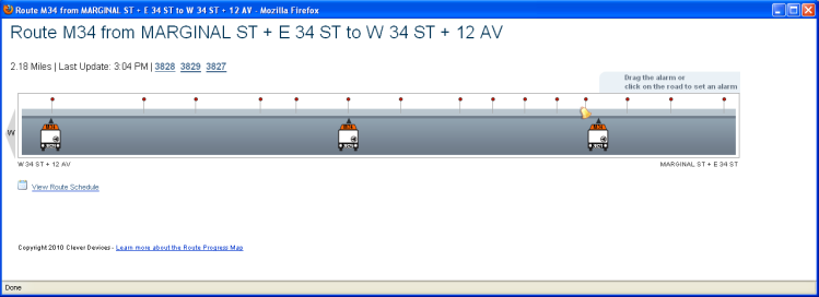 Route Progress view.